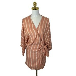 L*SPACE Pfeiffer Dress in Poolside Stripe Clay Women's Medium‎